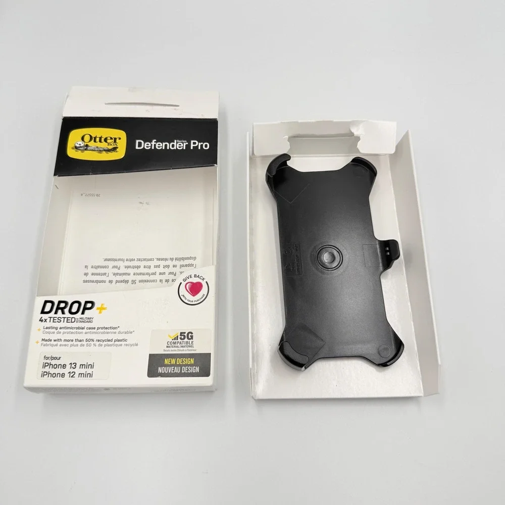 OtterBox Defender Pro Holster iPhone 13 12 mini Black Belt Clip Kickstand